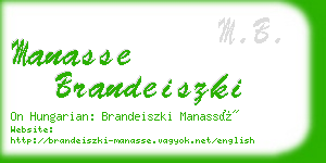 manasse brandeiszki business card
